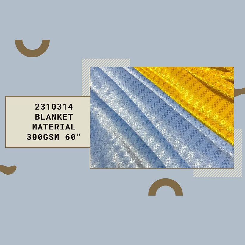 Steel Blue & Yellow Knitting Blanket